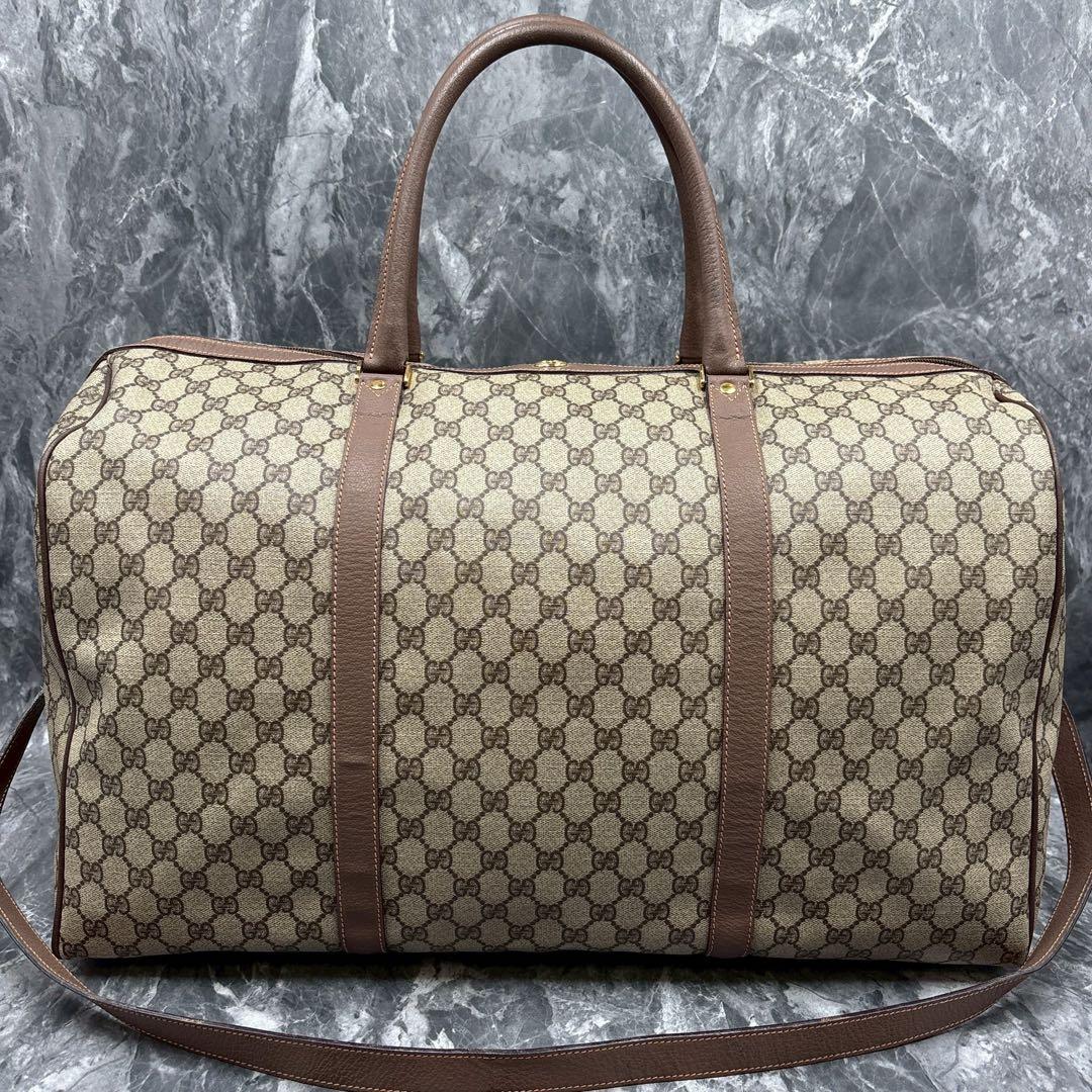 ✨美品✨GUCCI GG 2way ボストンバッグ ショルダー ブラウン ロゴ