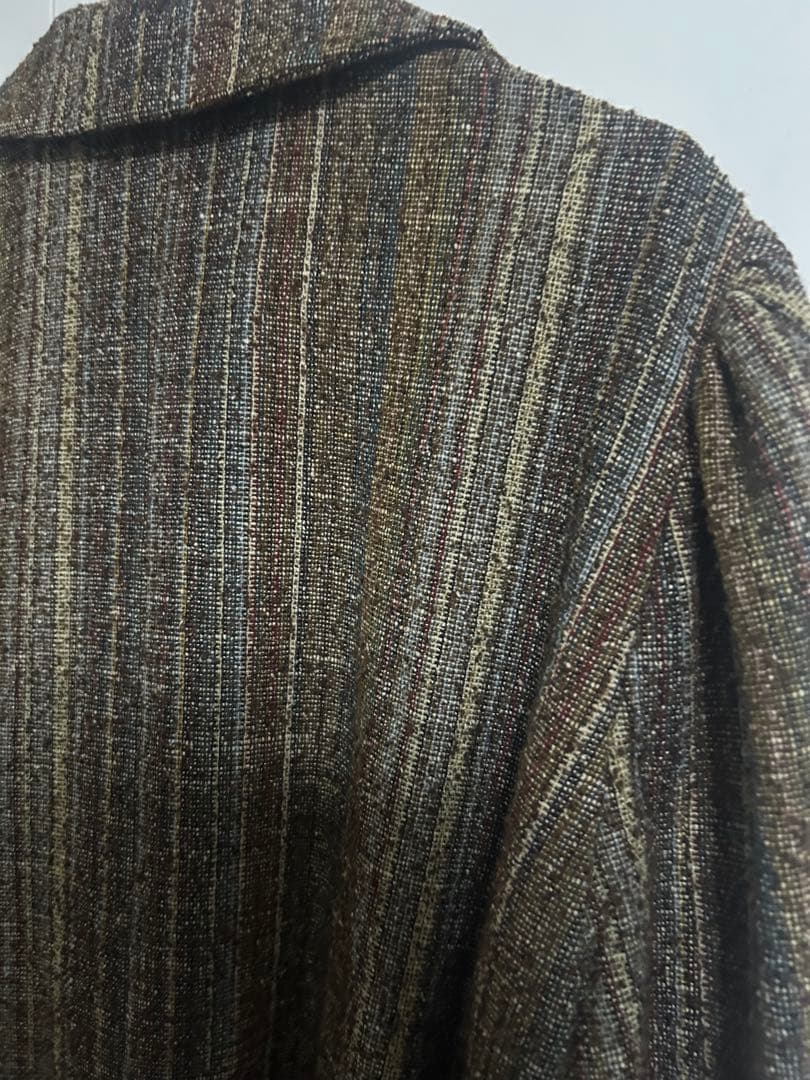 CHRISTOPHE LEMAIRE ストライプ織り ロングコート