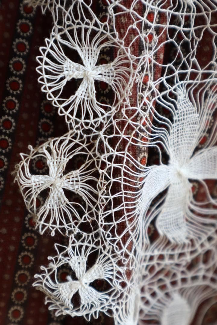 エプロン・三角巾 1930s Hand Made Tenerife Lace Half Apron