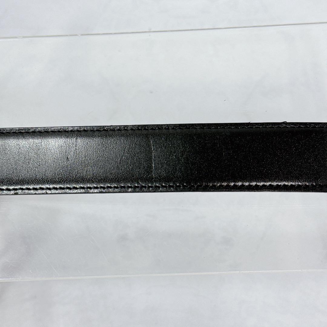 BVLGARI ブルガリ ベルト サフィアーノレザー　シルバーバックルロゴ 美品