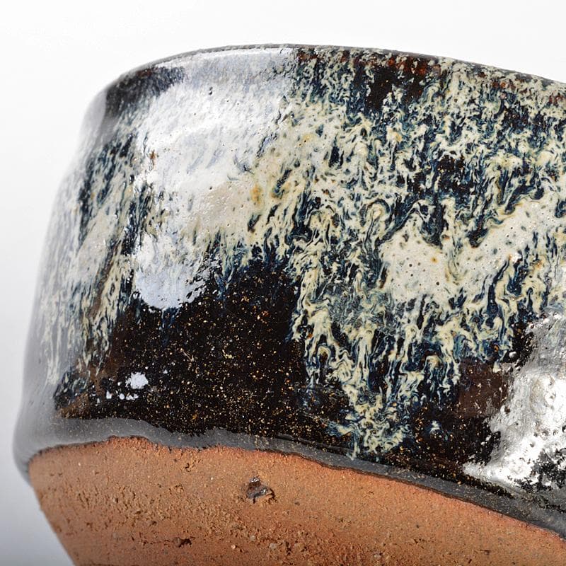 清水六兵衛作　唐津茶碗　銘「相生」　仕覆・共布付　即中斎極め箱　D　R5987