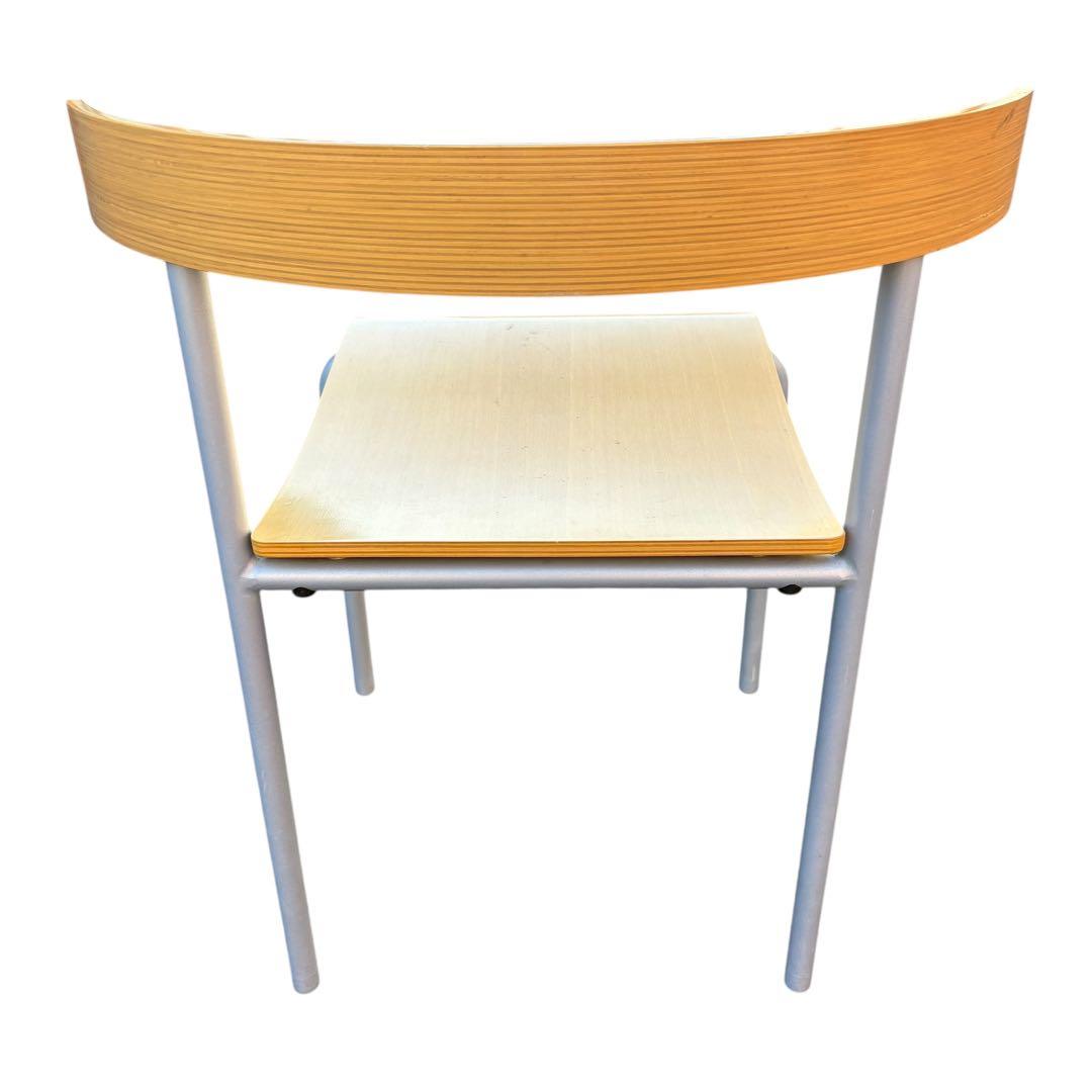 廃盤品　2脚　arflex TWIN ダイニングチェア　木製　曲げ　湾曲