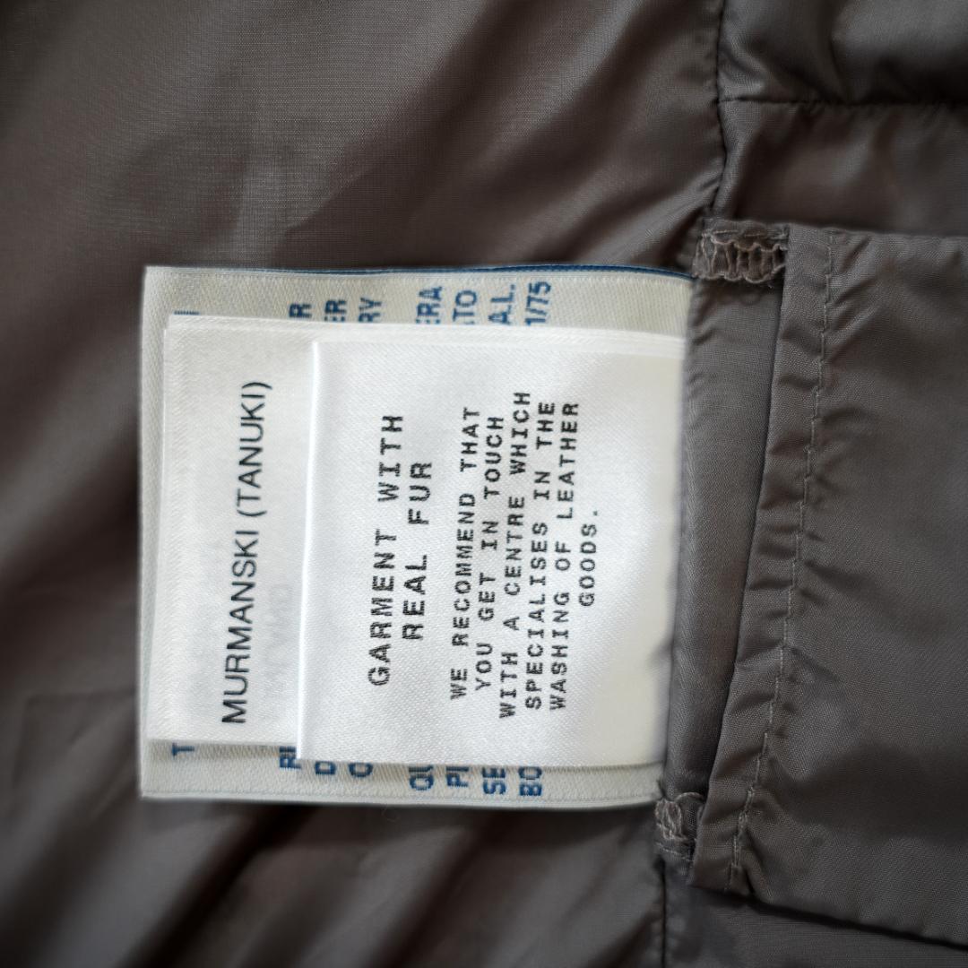 【美品】MONCLER　モンクレール　ファー付ダウンコート　グレー　Mサイズ