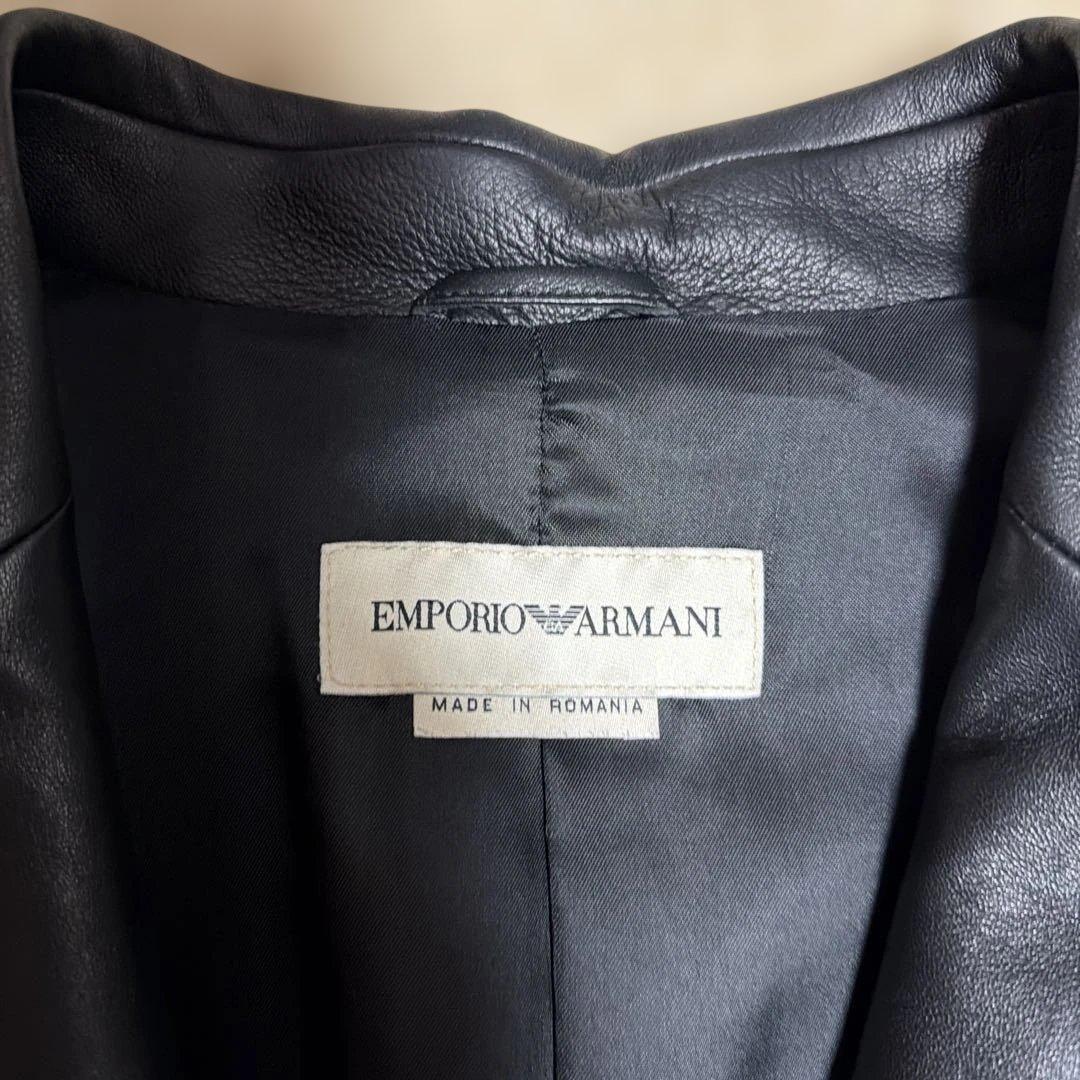 メ*1様 Emporio Armani ブラックレザージャケット　超美品