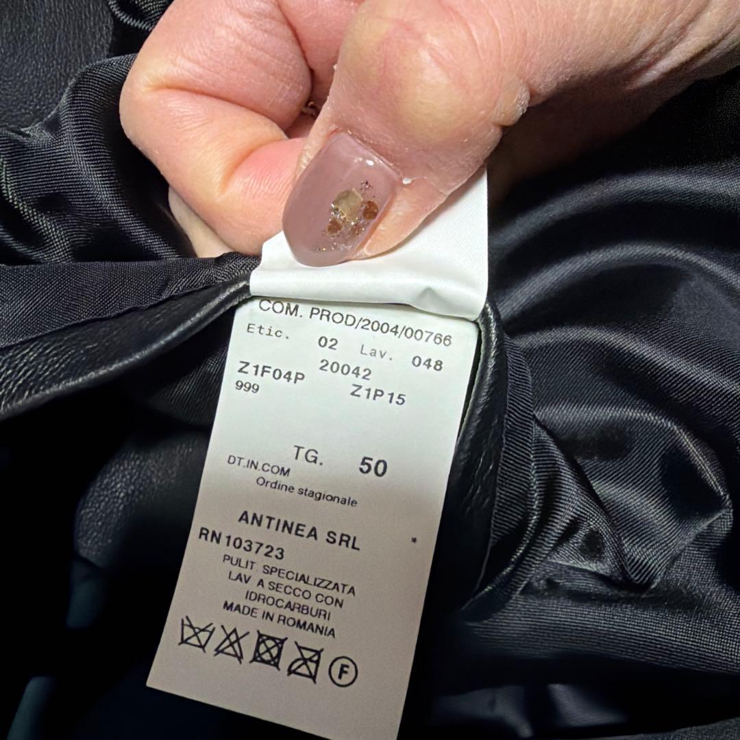 メ*1様 Emporio Armani ブラックレザージャケット　超美品