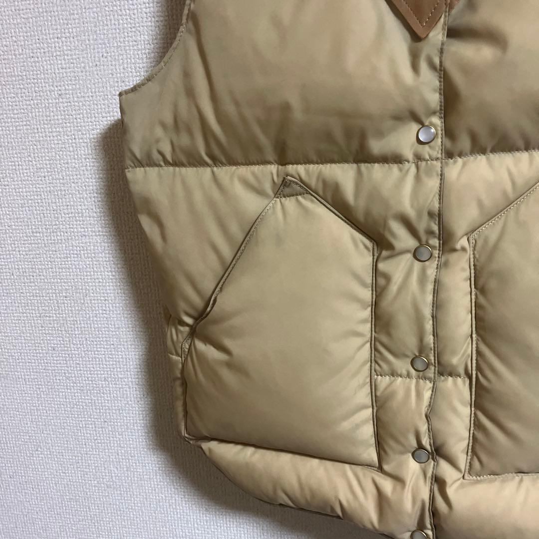 美品 ロッキーマウンテン フェザーベッド ダウンベスト ベージュ
