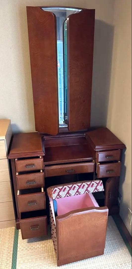 昭和レトロ 三面鏡ドレッサー