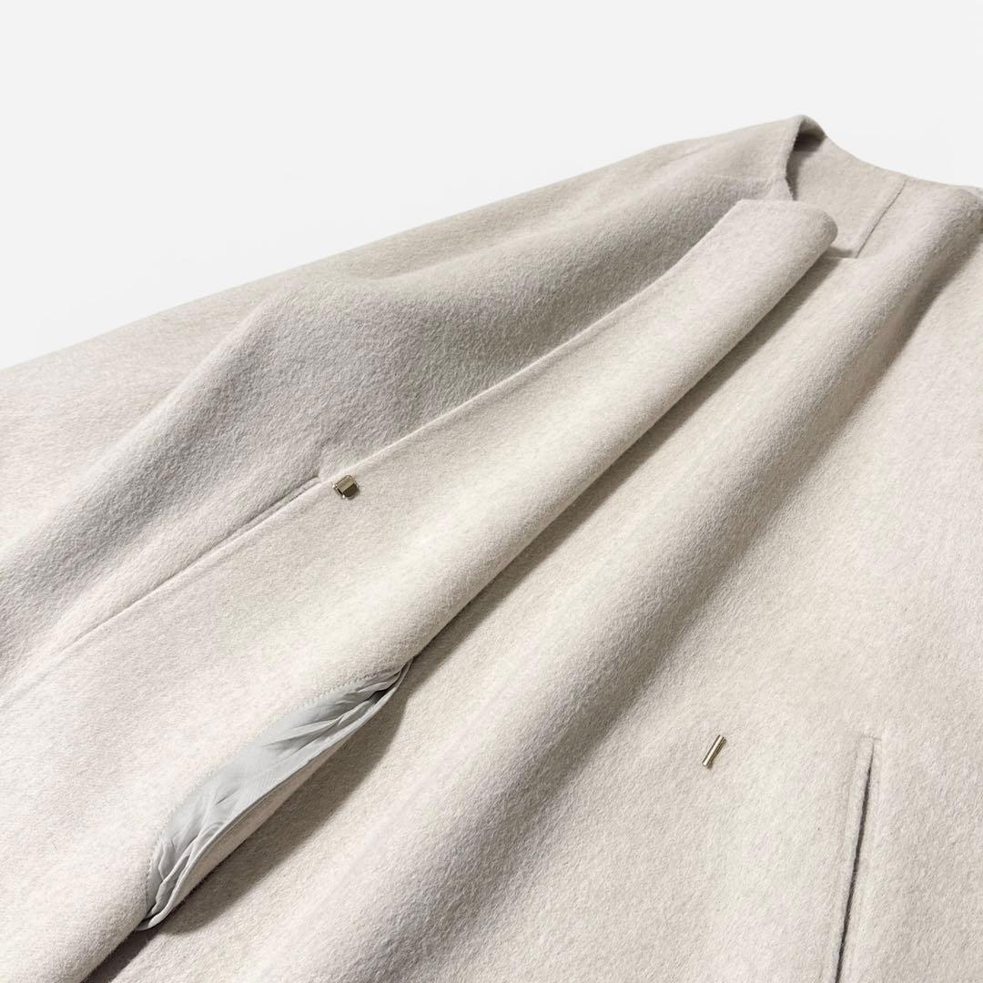 極美品✨️25AW　ドゥーズィエムクラス　ウールアンゴラ ノーカラーコート　38