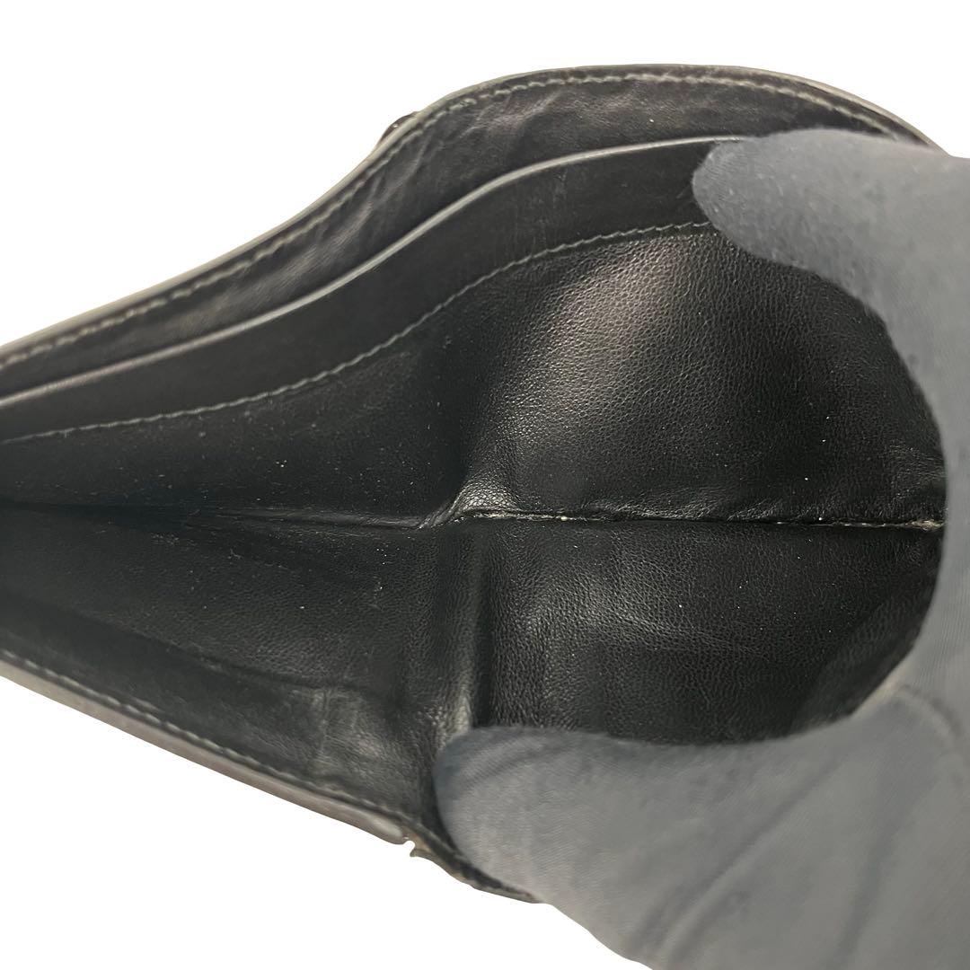 希少✨ボッテガヴェネタ 二つ折り財布 イントレチャート ブラック レザー