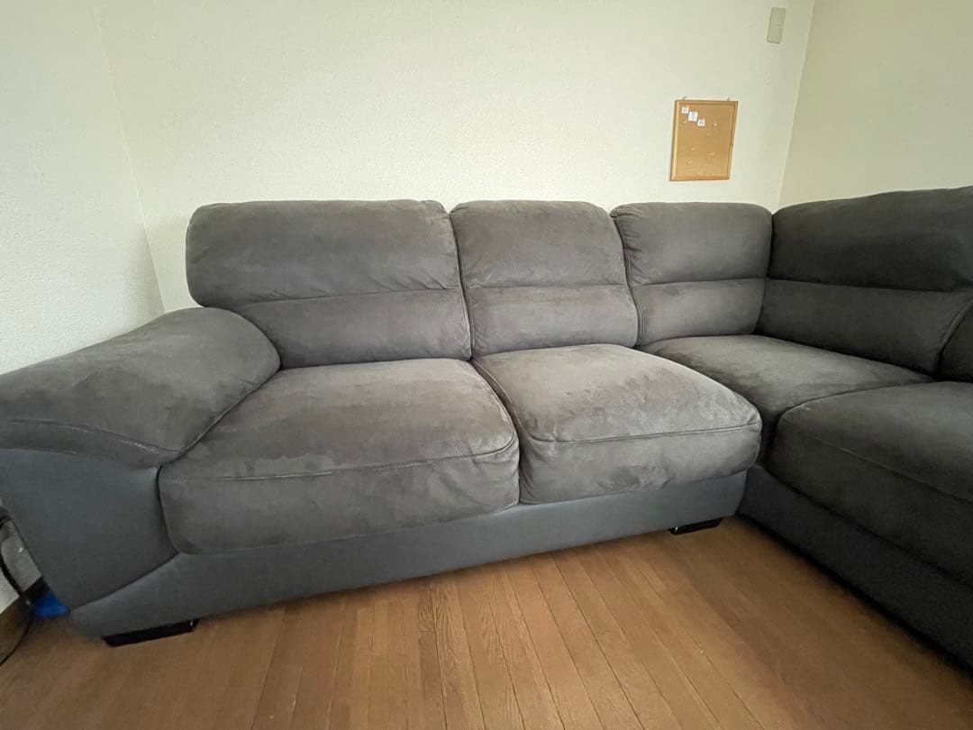 【最終値下げ】グレー L字型 コーナーソファ