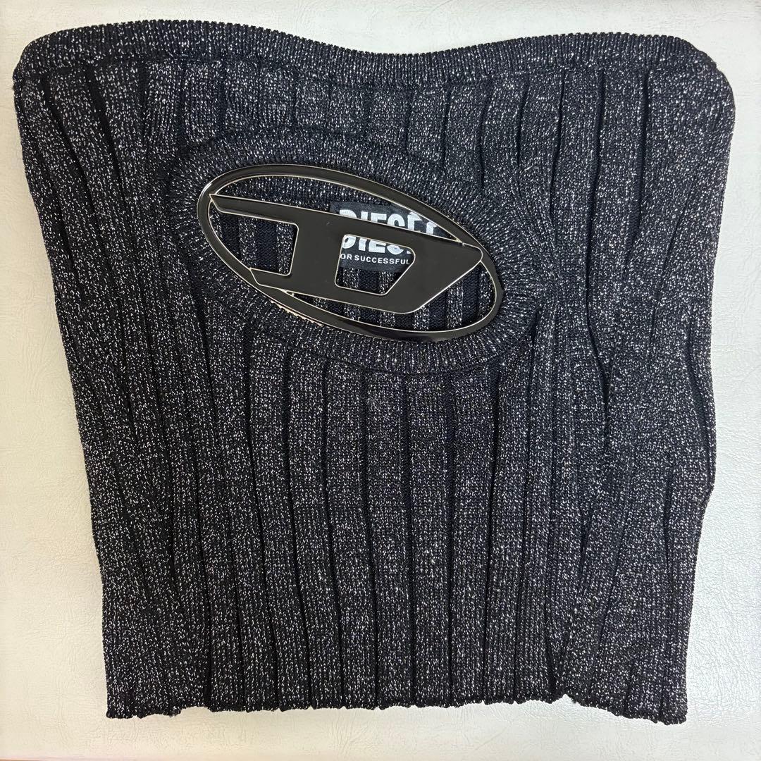 DIESEL グリッターチューブトップ　M