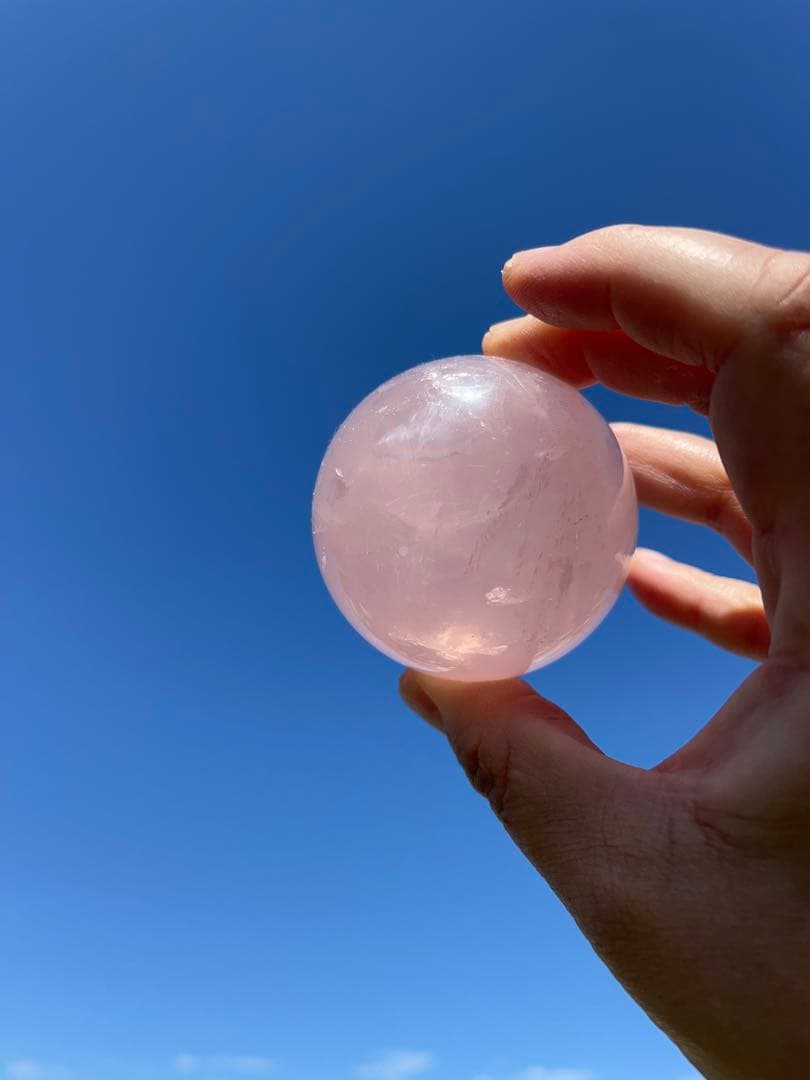 スターローズクォーツ　スフィア　ローズクォーツ　丸玉　パワーストーン