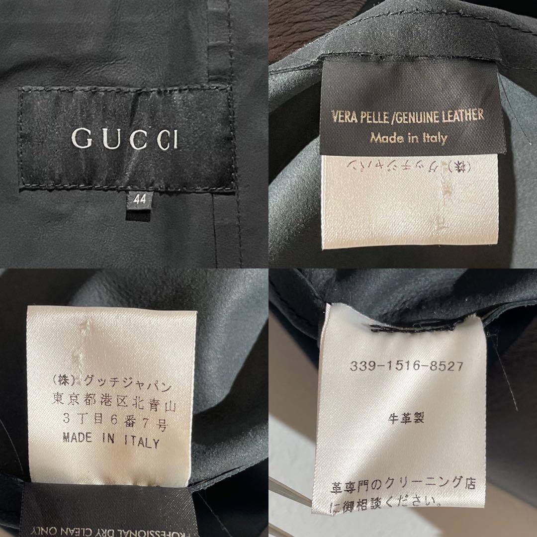 GUCCI グッチ トムフォード期 レザージャケット ベルト付き ブラック