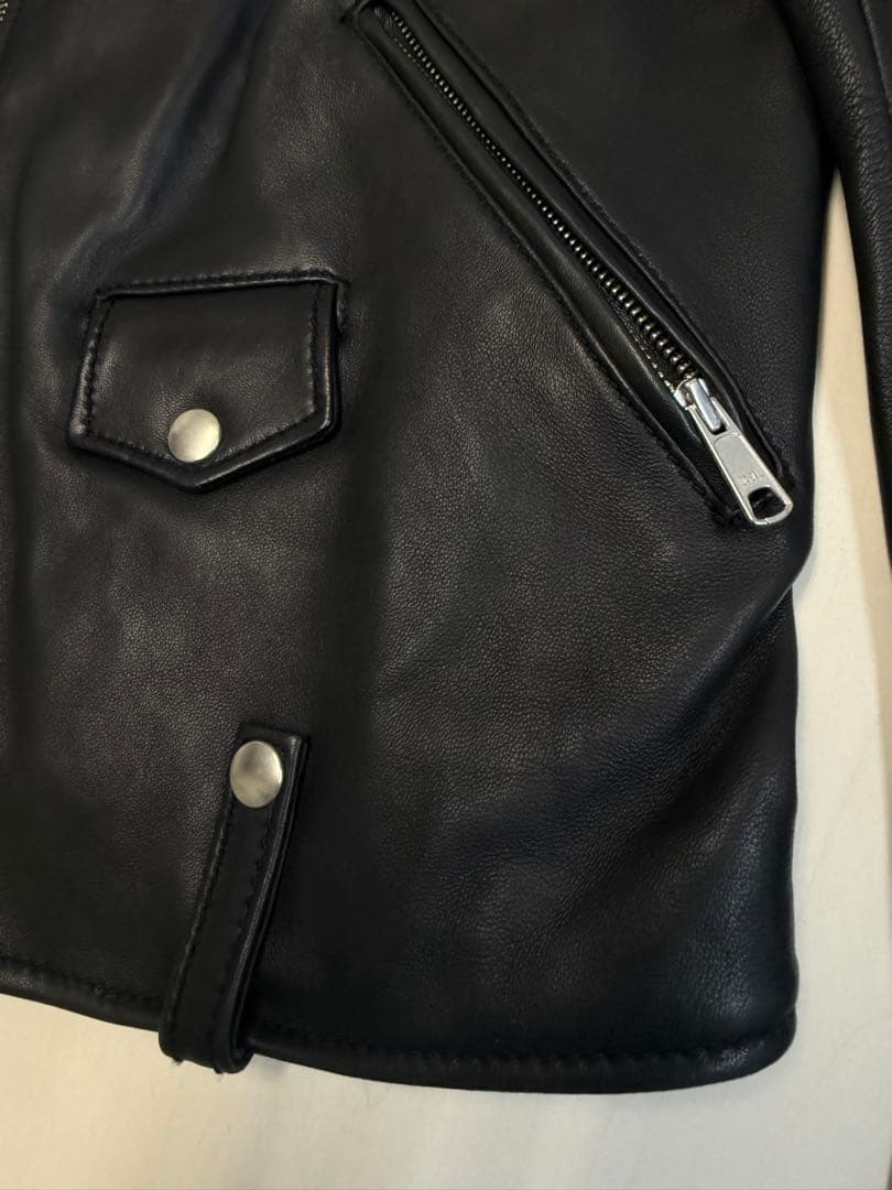 B&Y UNITED ARROWS シープ ダブルライダースジャケット ラム