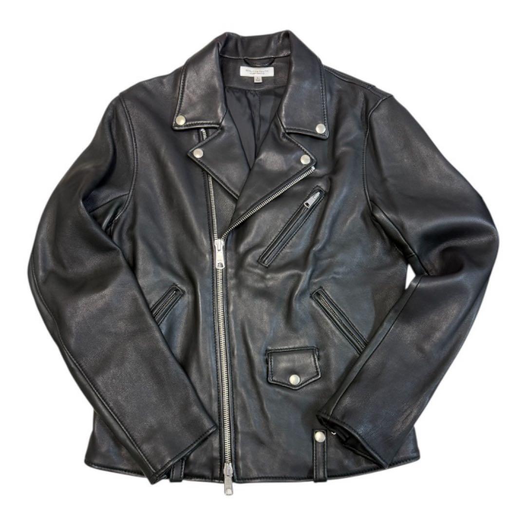 B&Y UNITED ARROWS シープ ダブルライダースジャケット ラム