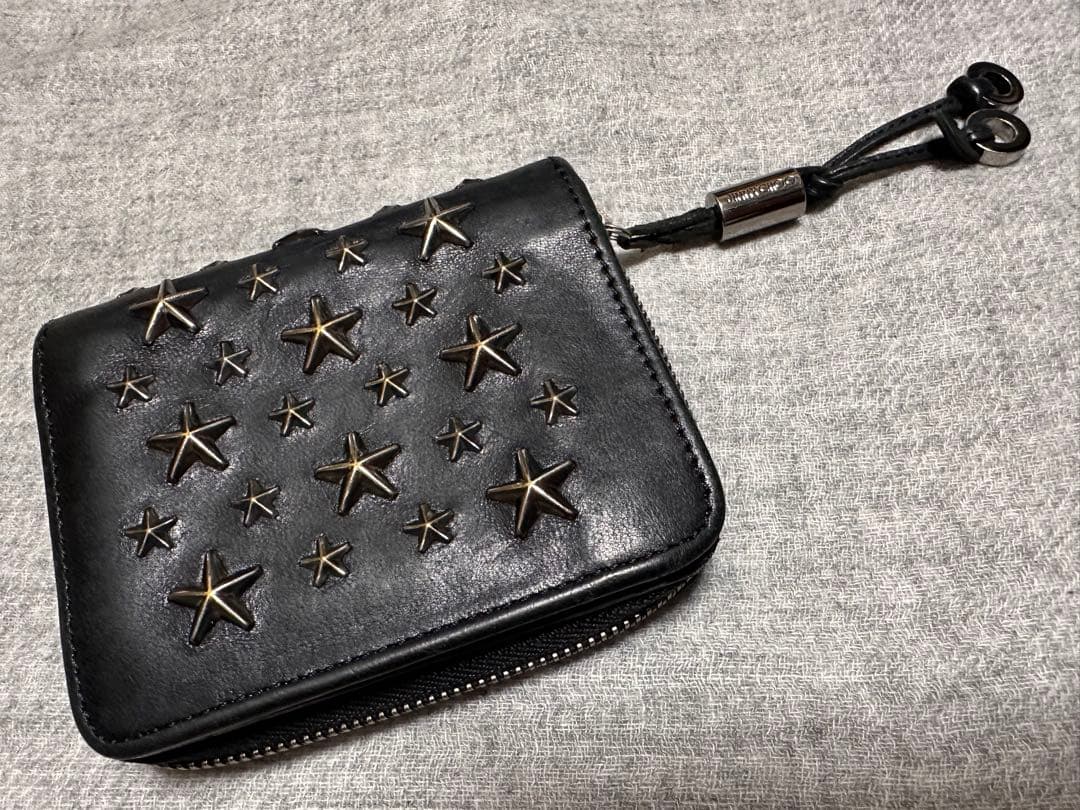 JIMMY CHOO ジミーチュウ　二つ折り財布　スタッズ