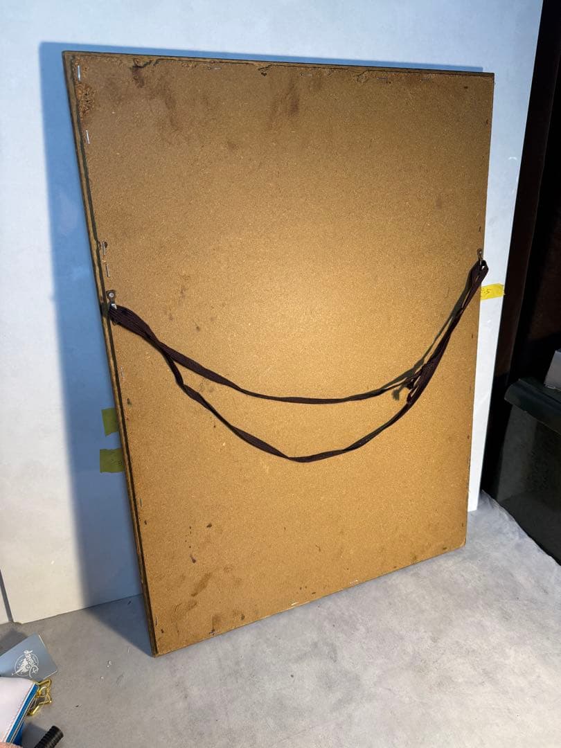 バランタイン 12年 ヴィンテージ ミラー 木製フレーム バー装飾　当時物