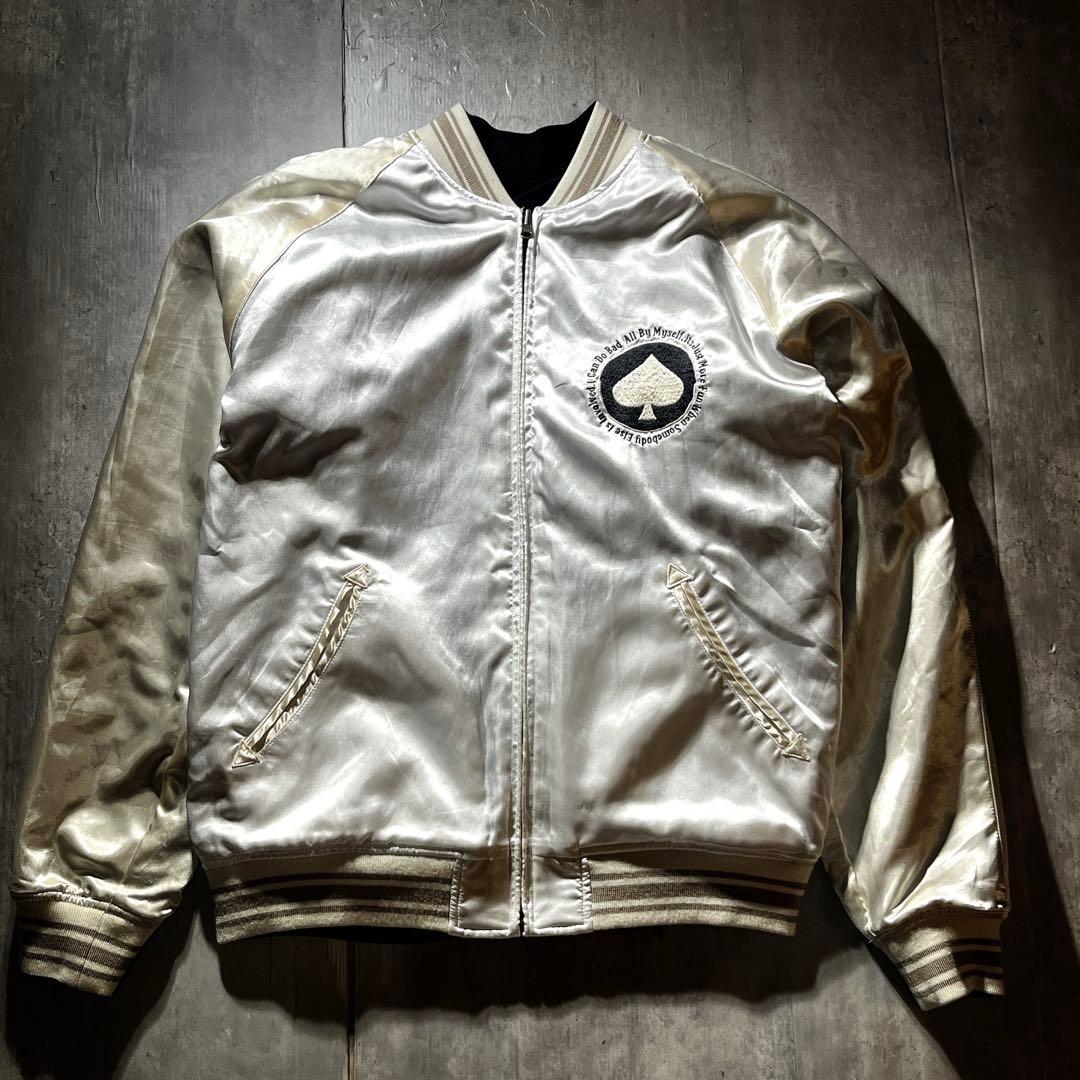 Schott ショット別珍　龍　刺繍　 リバーシブル　サテン　 スカジャン　L