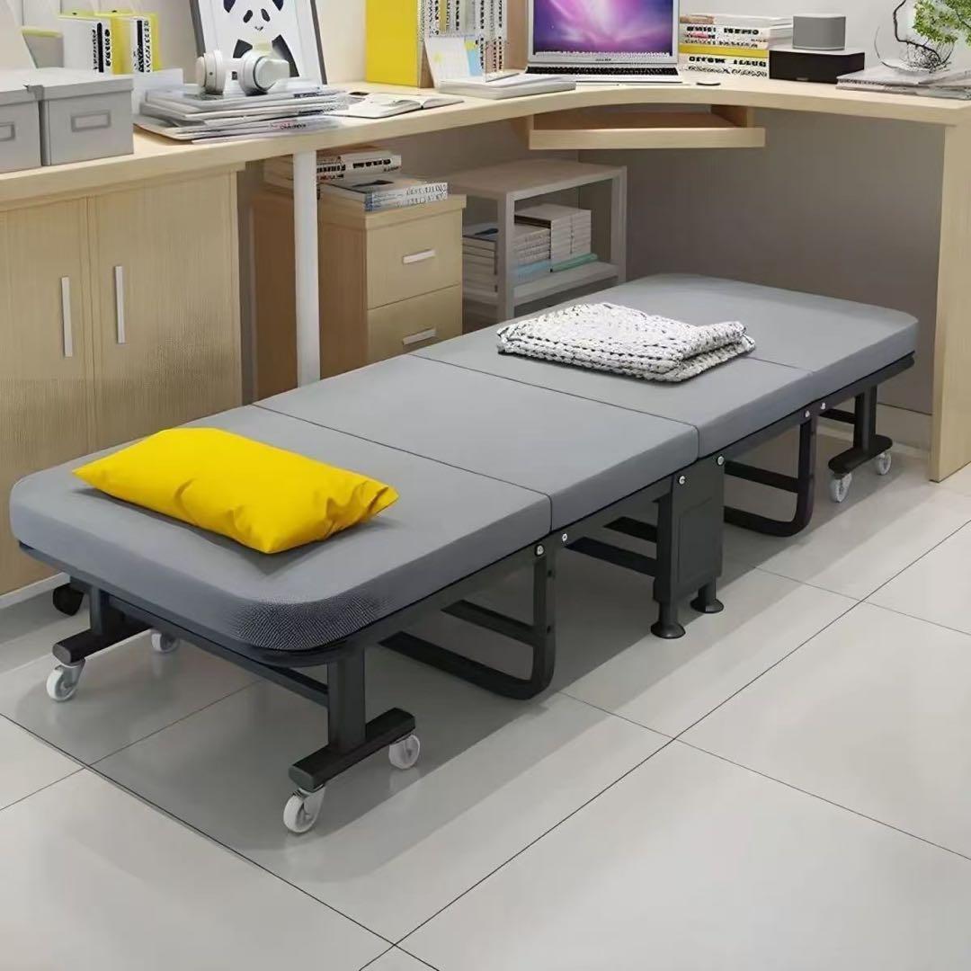 折りたたみ簡易ベッド グレー 190cm
