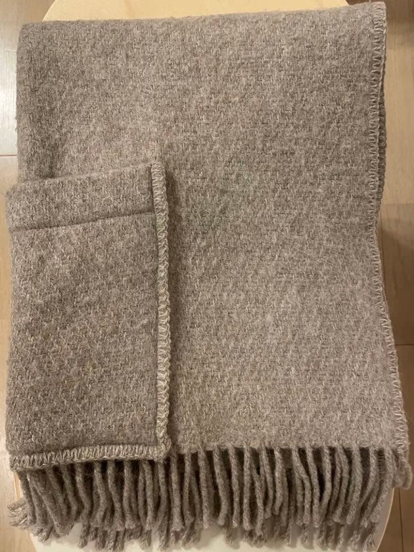 ラプアンカンクリ　UNI ベージュ　ポケットショール　美品