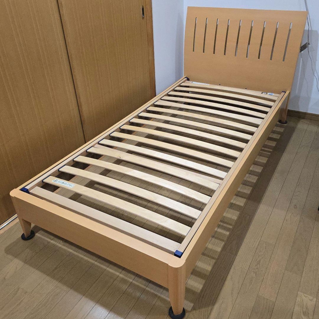 【送料込】大塚家具 ドイツ製ウッドスプリング シングルベッドフレーム