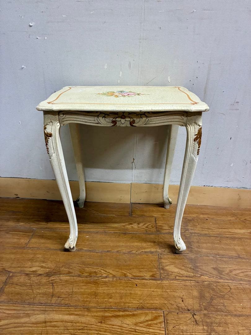 ハルボン☆管403☆イタリア製☆ロココ調☆姫系☆ヒビ加工☆ネストテーブル