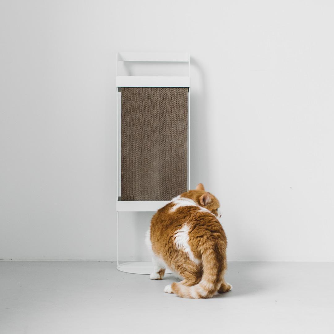 pecolo Cat Scratcher：縦置きホワイト 猫爪とぎ