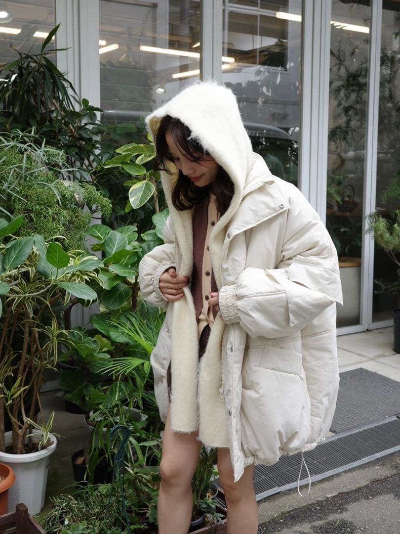 jumelle モンスターコート モヘアフードマフラー 2点セット