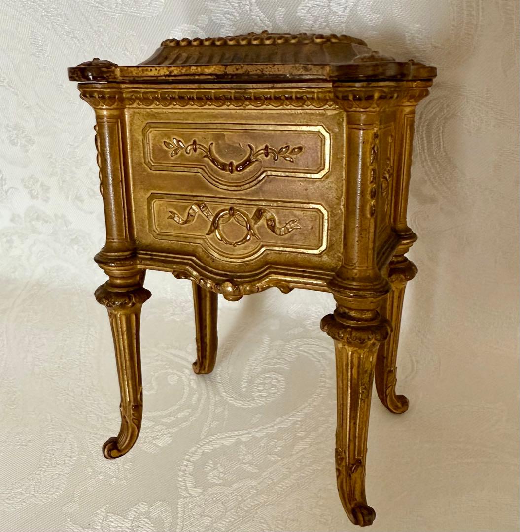 フランスアンティーク、ブロン ズジュエリーボックス、宝石箱 ドレッサー型