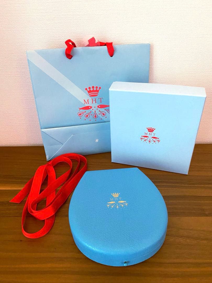 マリーエレーヌドゥタイヤック　MHT レザーアクセサリーケース 水色