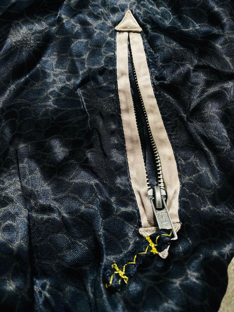 ２面用 美品 雅結 日本限定 スカル スカジャン unisex レーヨン