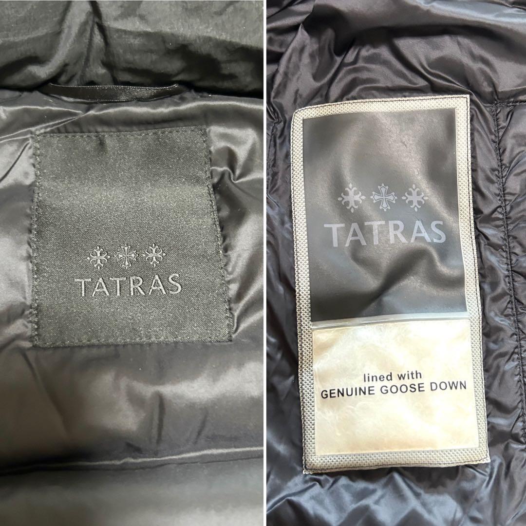 【美品】タトラス　ダウンベスト　ファー　フード取り外し可　ORSIERA 黒