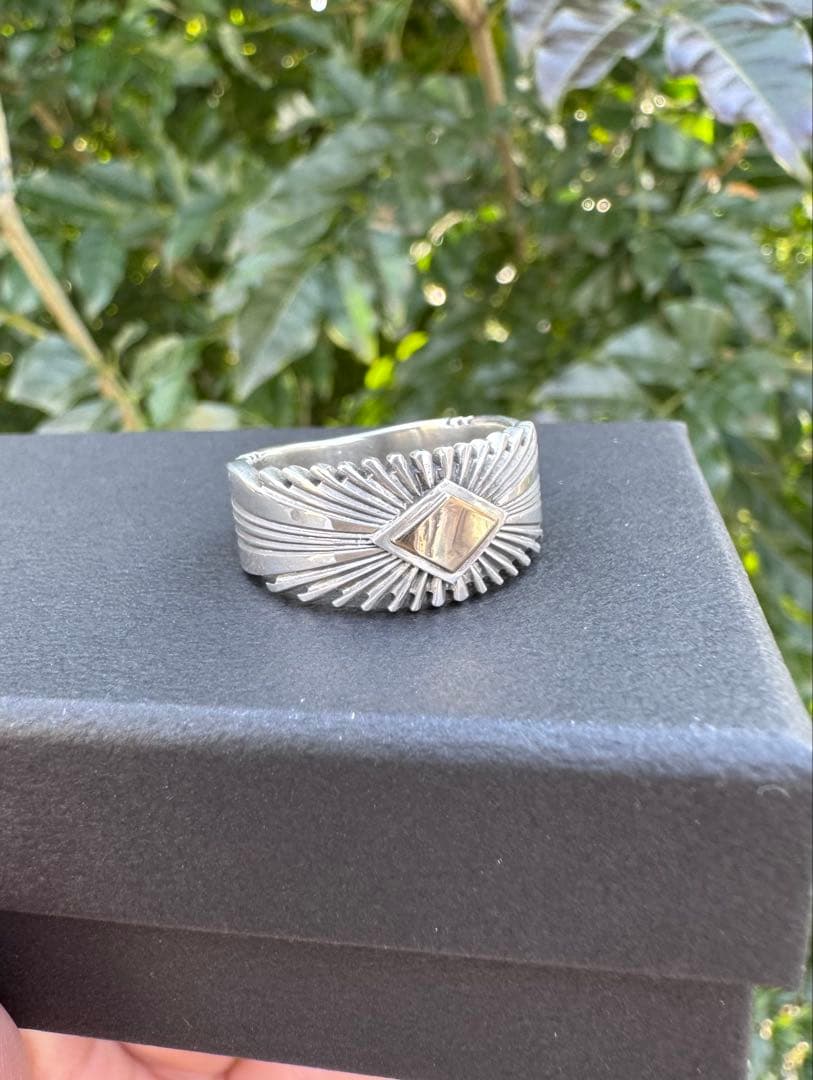 パットべドニー 14K サンバーストリング ナバホ ホピ スターリングシルバー