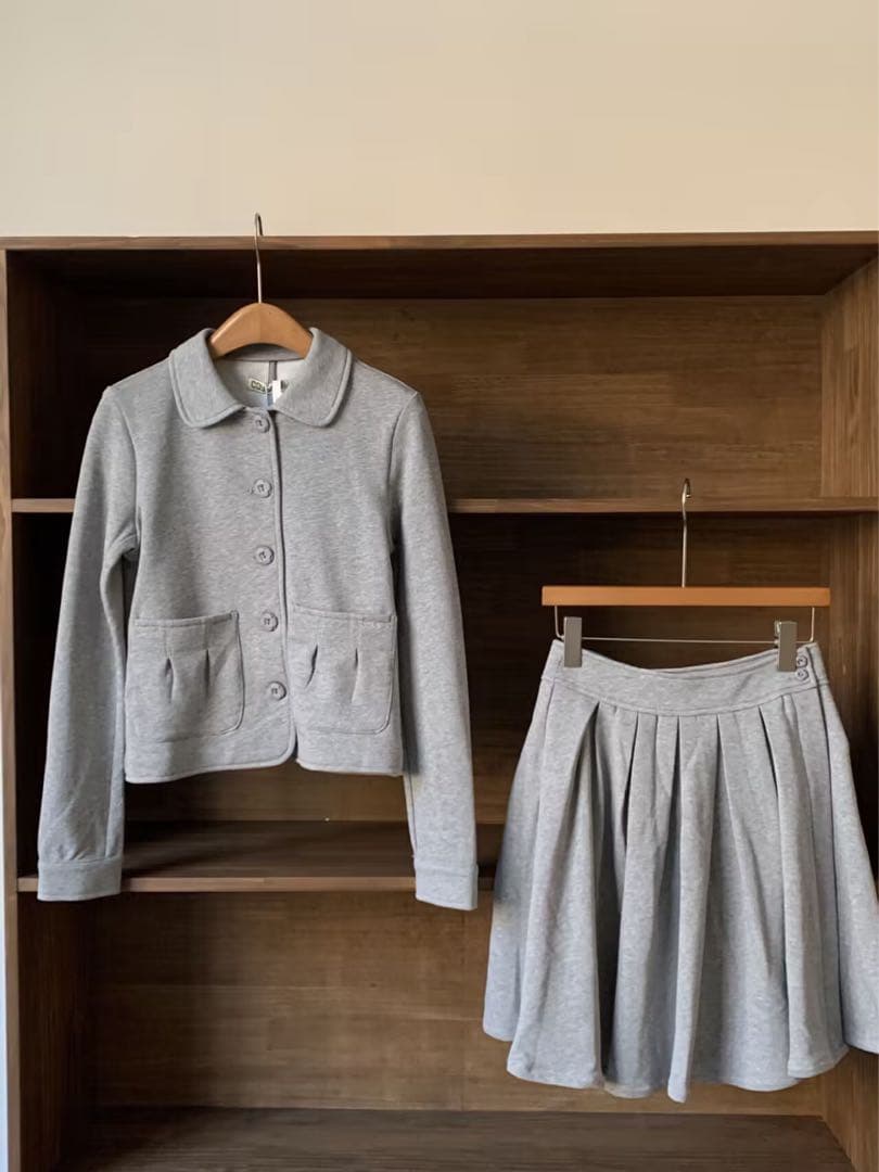 COYSEIO COZY SWEAT WRAP SKIRT GREY スカート