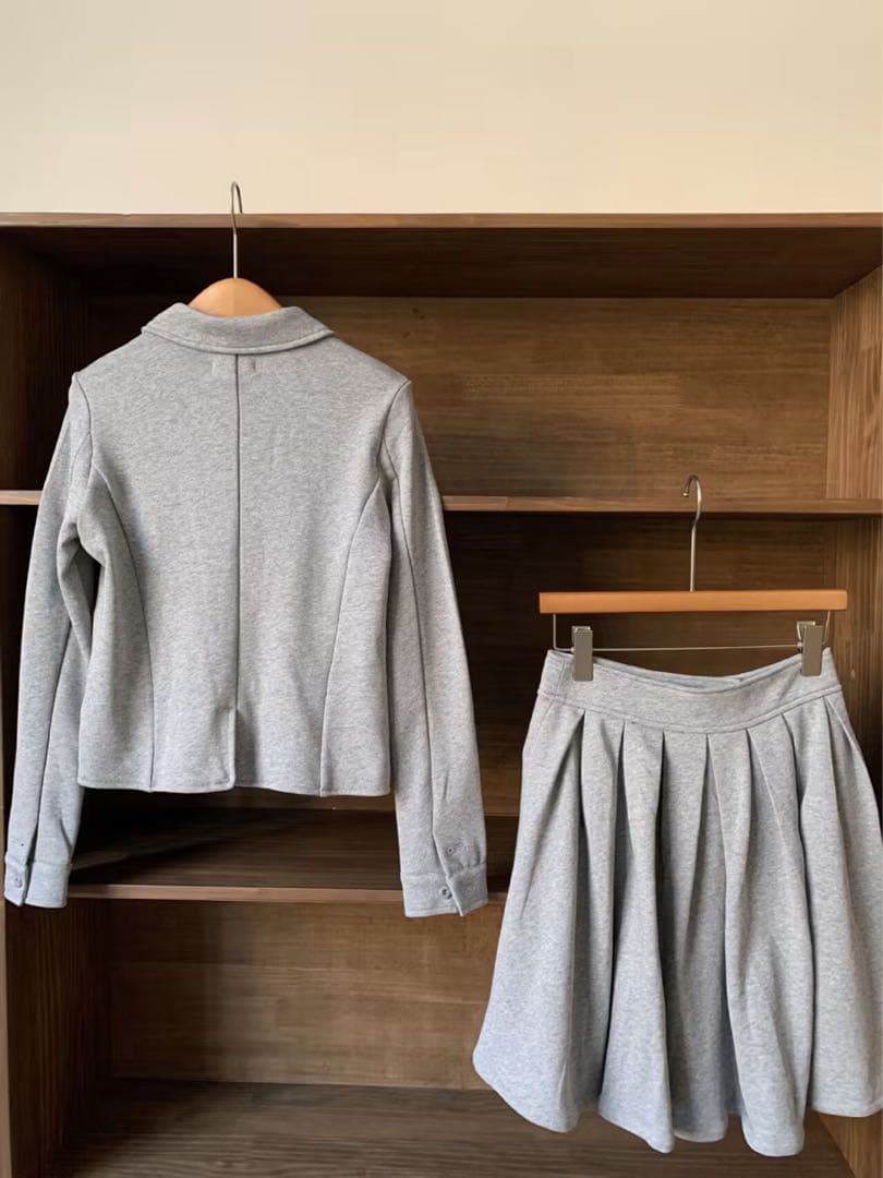 COYSEIO COZY SWEAT WRAP SKIRT GREY スカート