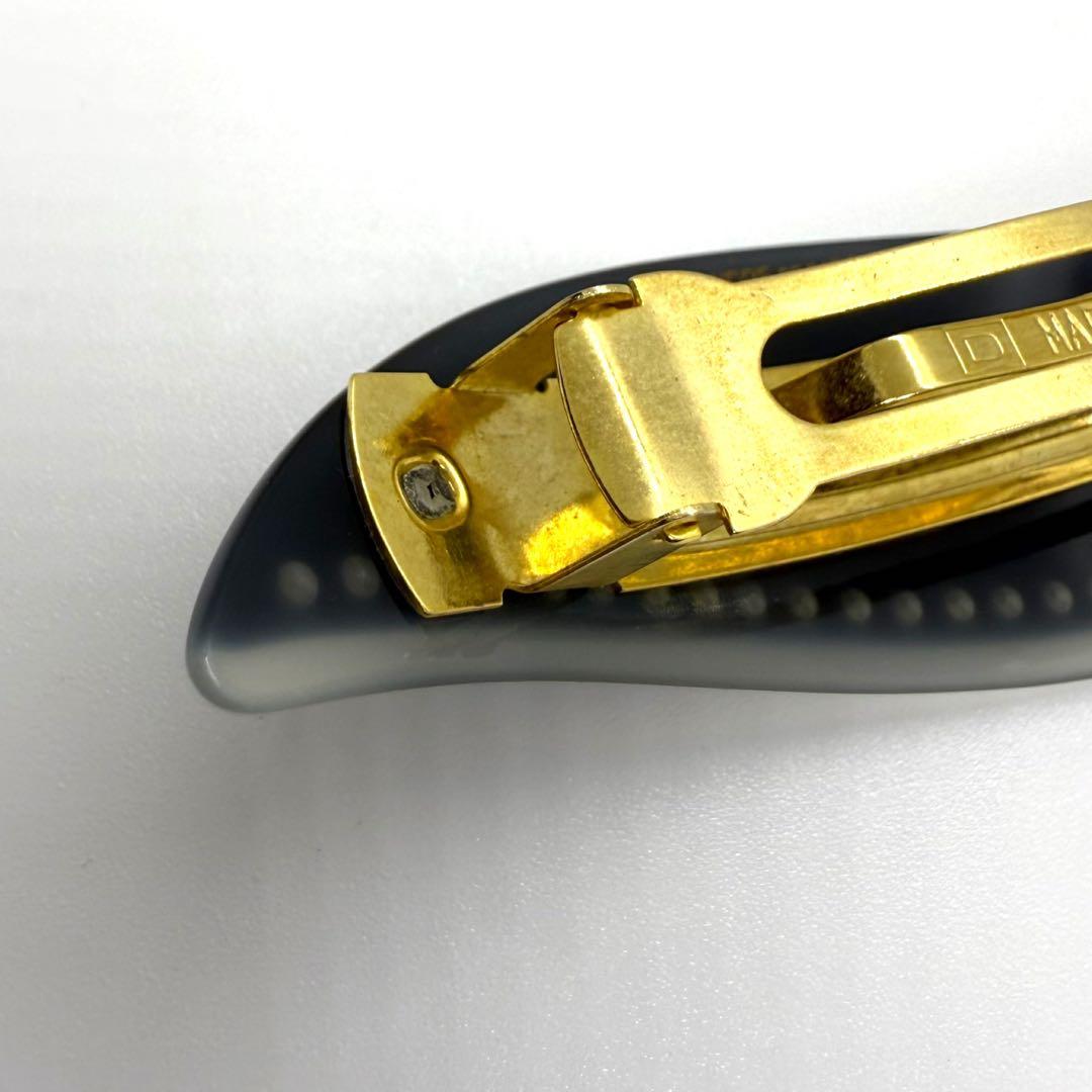 アレクサンドルドゥパリ バレッタ ブラック ラインストーン フランス製