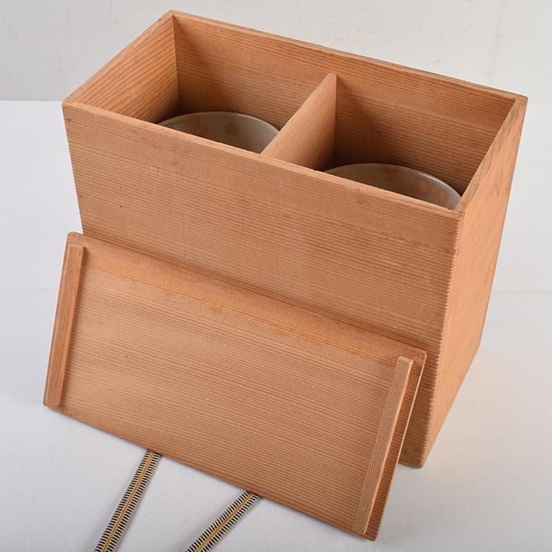 まーぶー　和食器萬古焼八幡窯　水車文数茶碗　十四客　共箱　M　R9415B