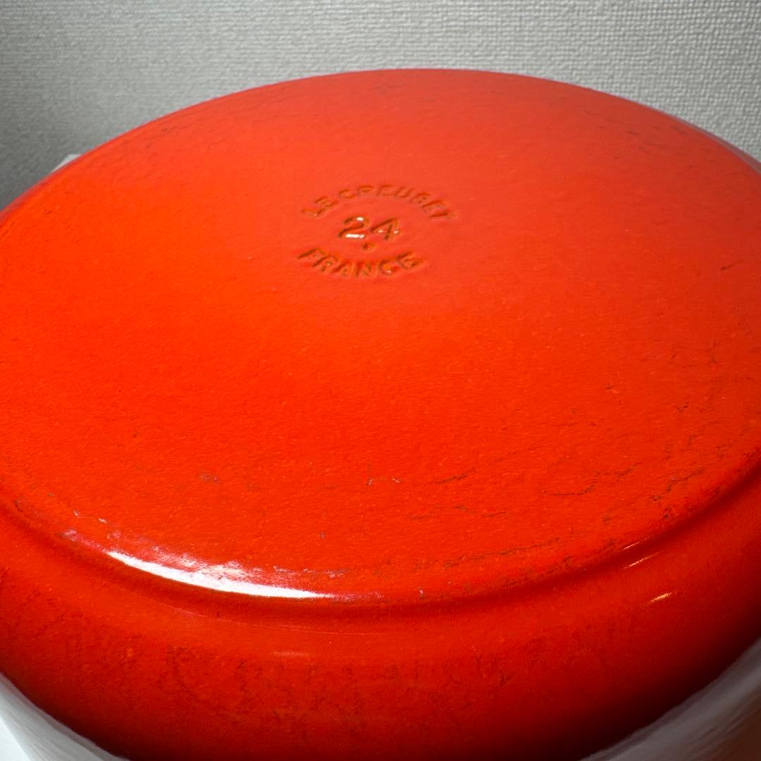 Le Creuset 鋳鉄製 両手鍋 オレンジ✨約24cm範囲内お値引きご相談⭕️
