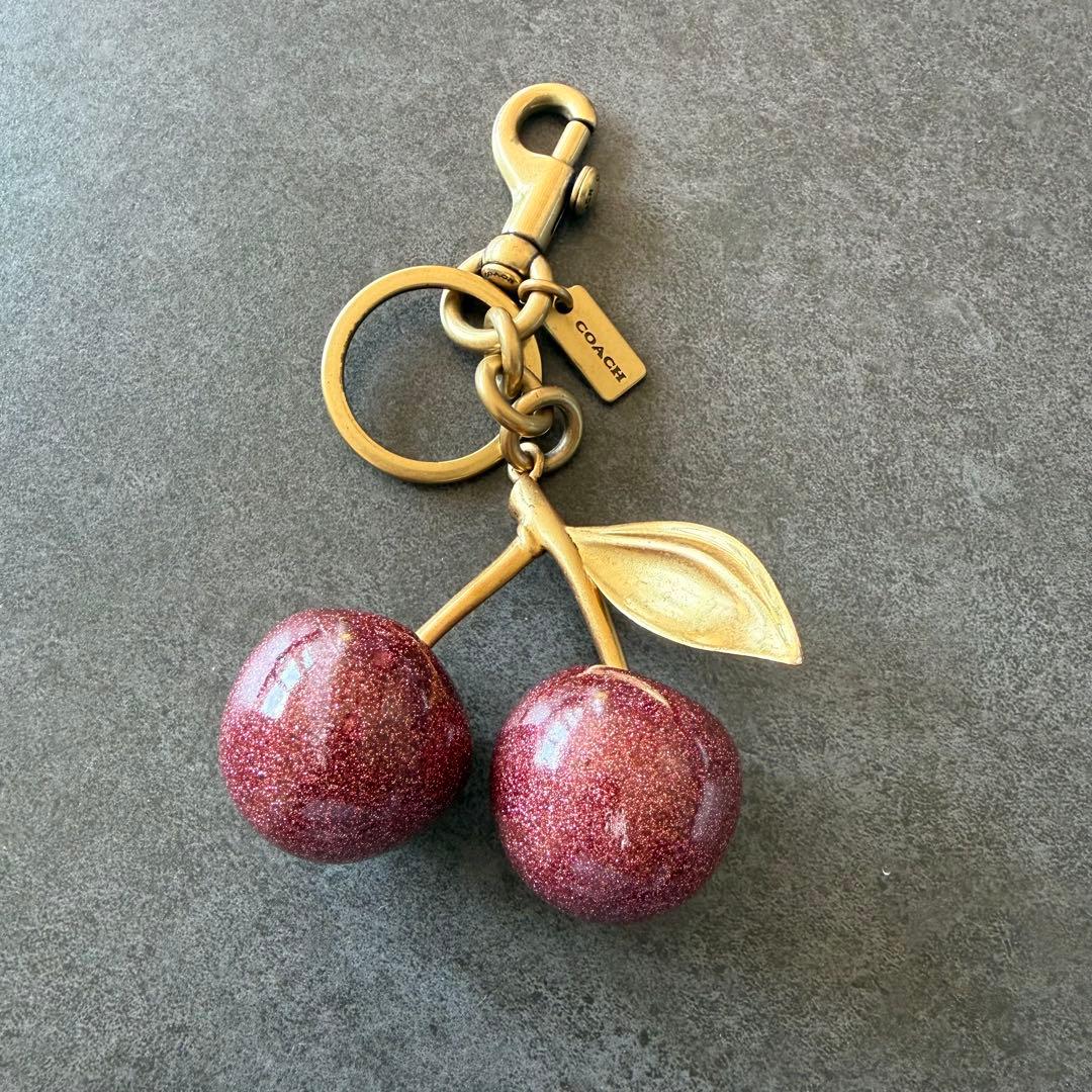COACH　チェリーバッグ　チャーム　さくらんぼ　キーホルダー【使用済み】