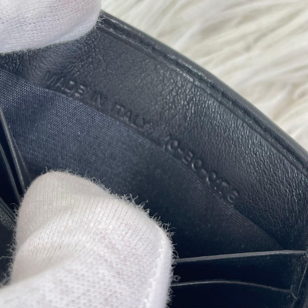 希少/美品✨DIOR HOMME マネークリップ オールレザー ロゴ刻印 黒