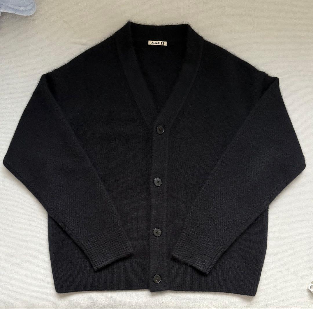 定価7.5万 美品 AURALEE ベビーカシミヤニットカーディガン 肉厚