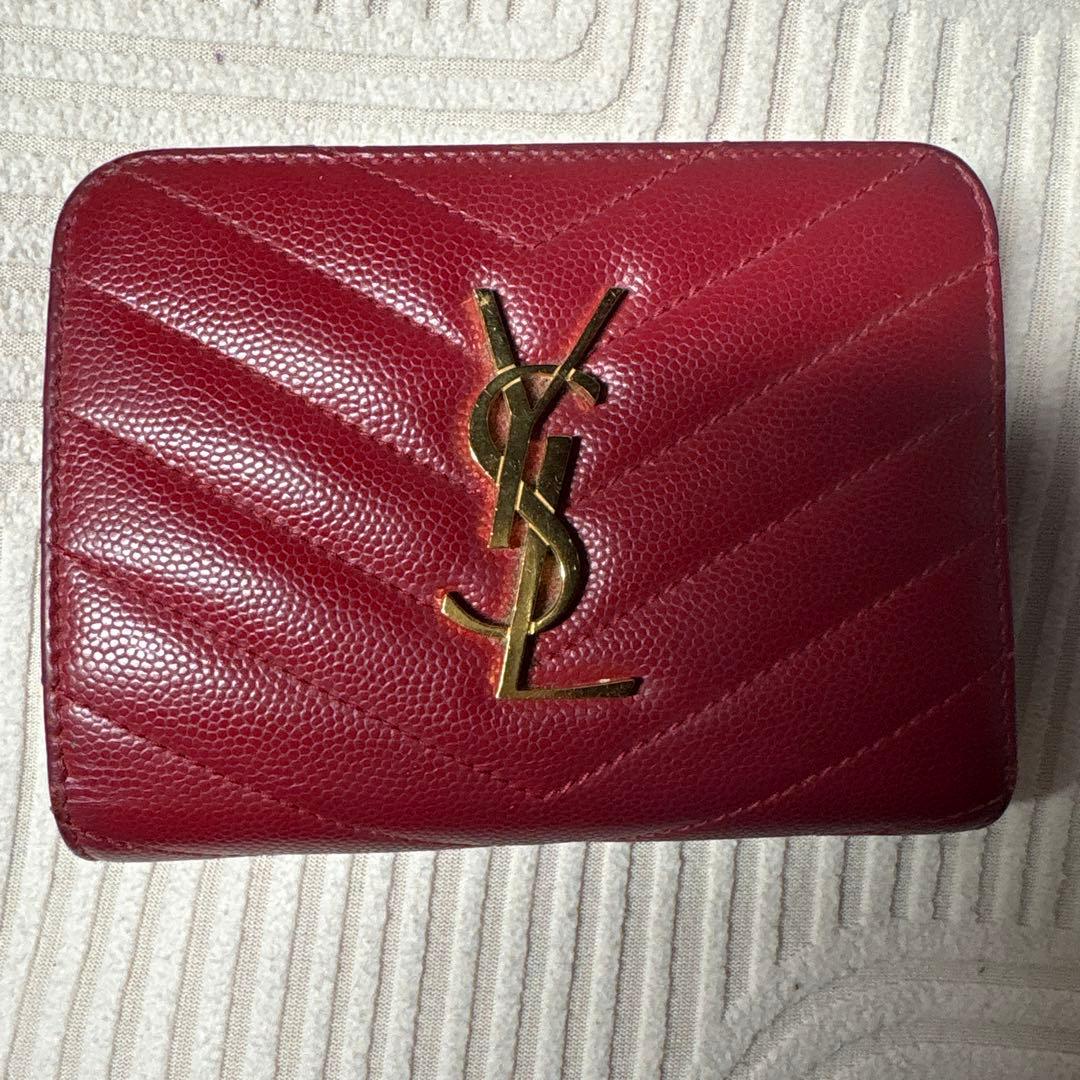 イブサンローラン　財布　赤　正規品
