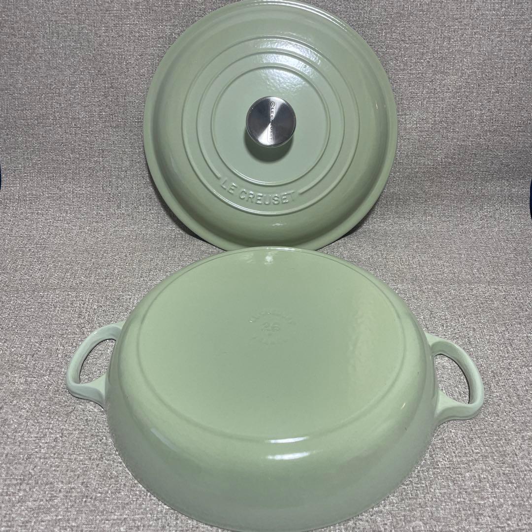 《未使用》ルクルーゼ わさび ビュッフェキャセロール 26cm