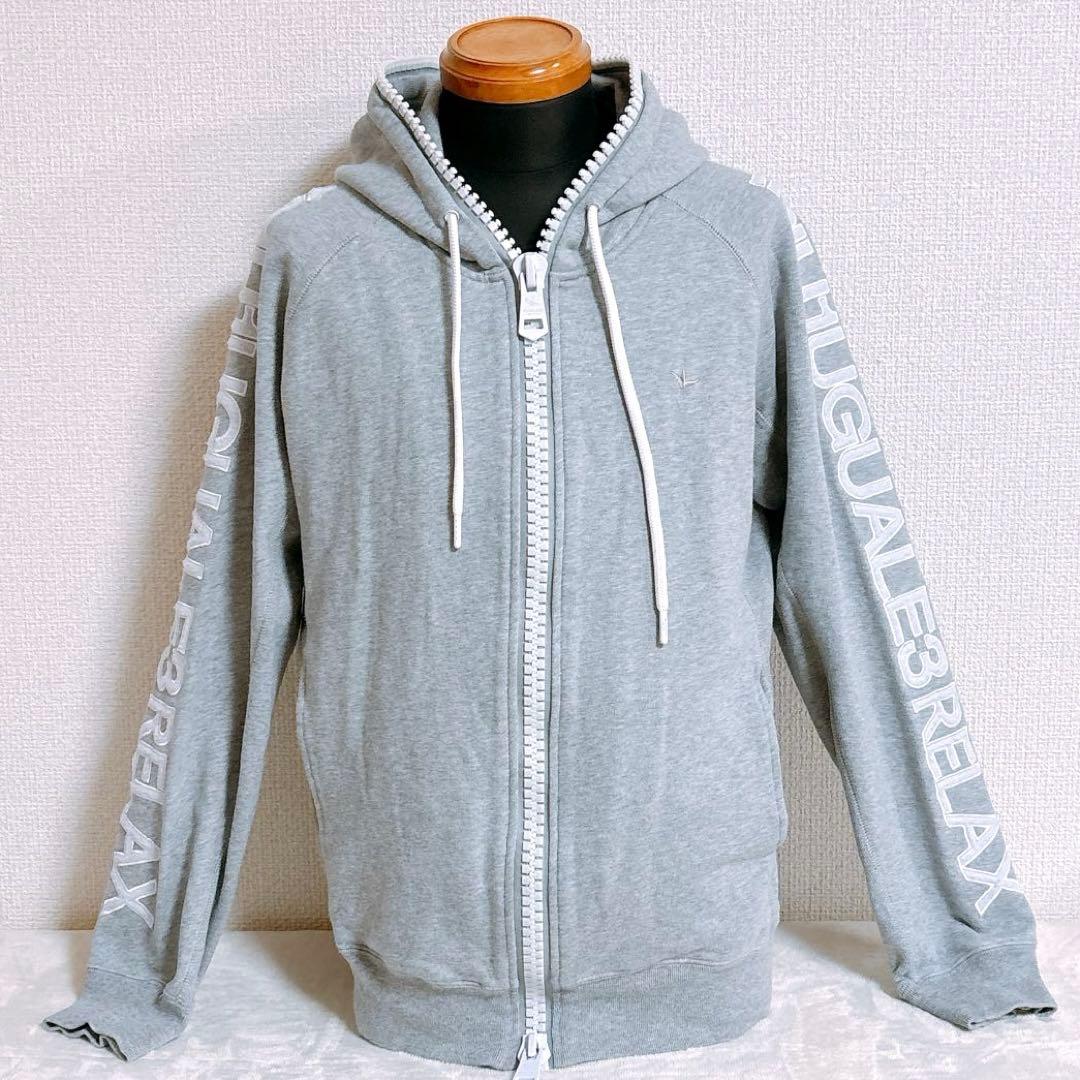 ウノピュウノウグァーレトレ　フルジップアップパーカー　サイドロゴ　メンズM相当