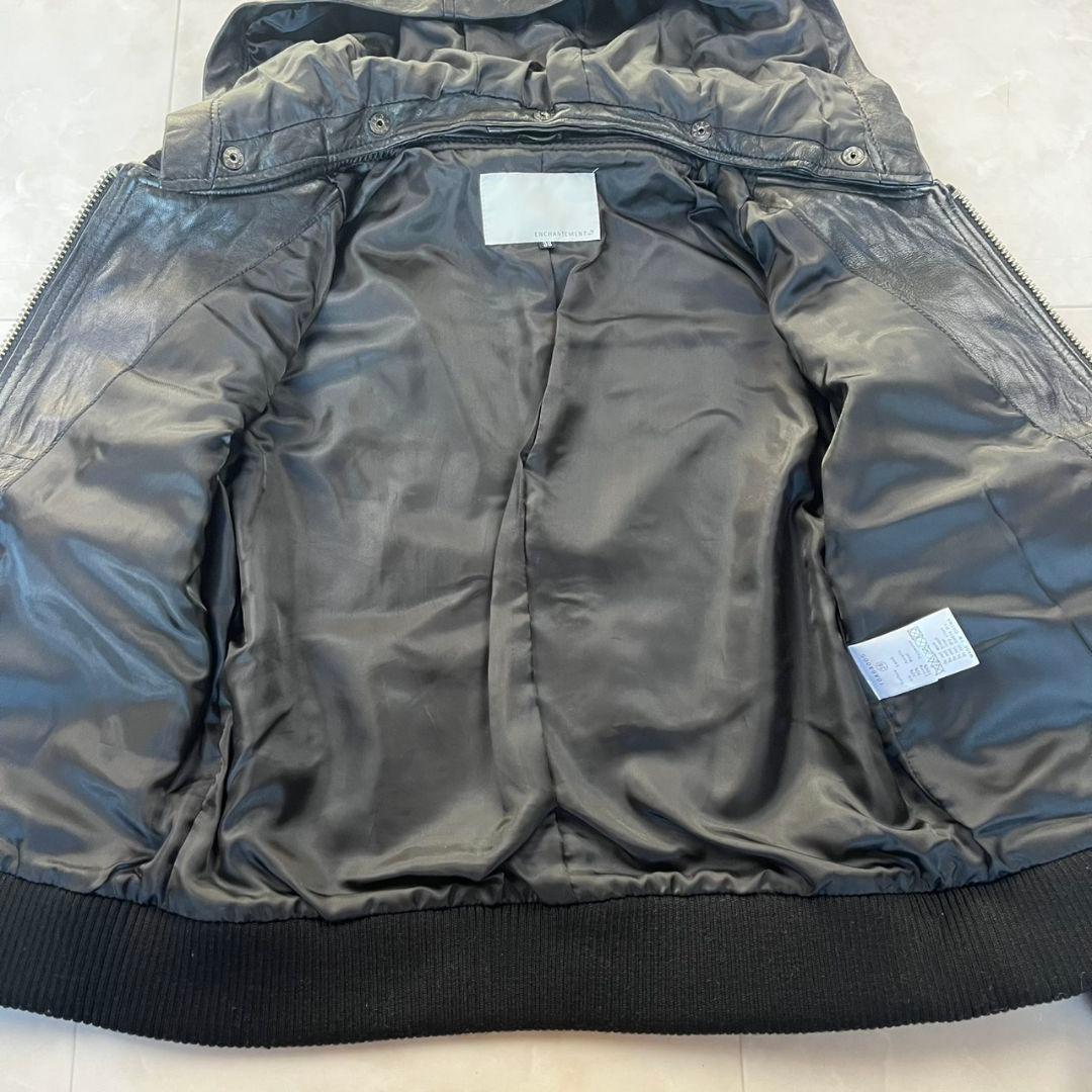 ルシェルブルー 羊革 ラムレザージャケット　短尺　ブラック 38　y2k