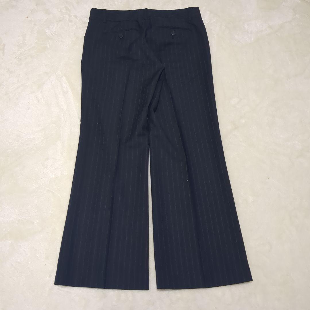 theory　セオリー パンツスーツ 紺　ストライプ カシミヤ　セットアップ