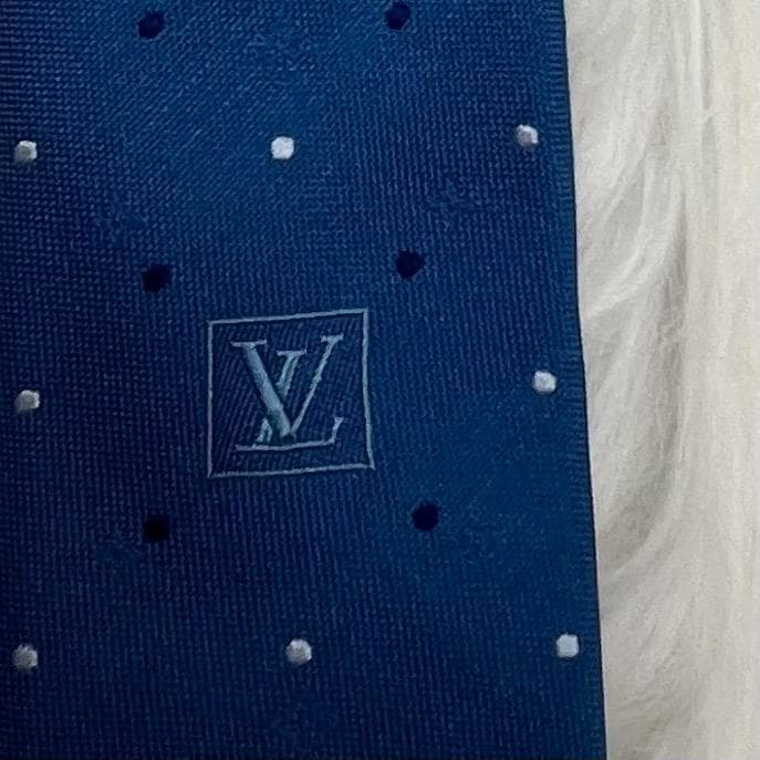 エルメス　ルイヴィトン　ネクタイ シルク100％　ブルー系　2本セット