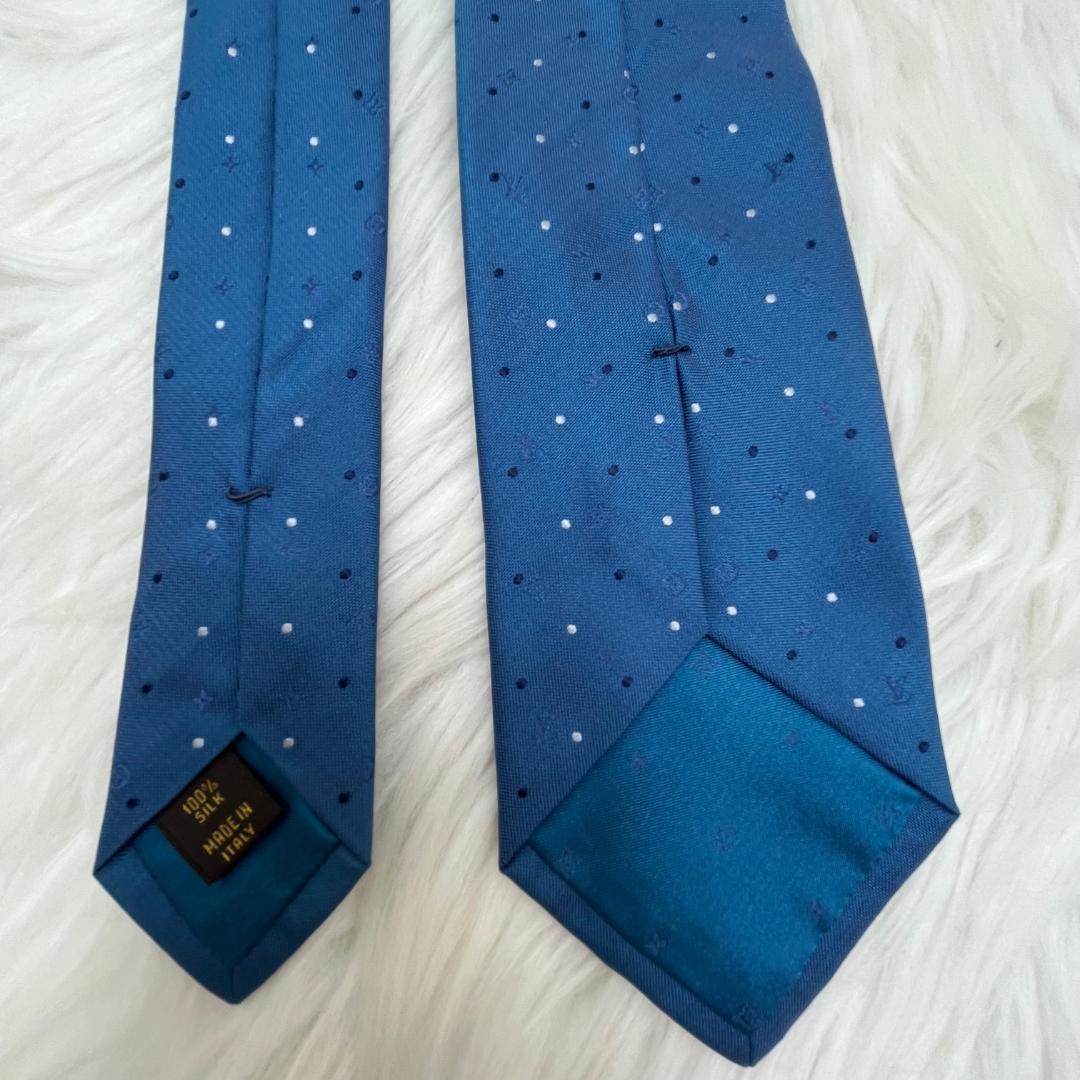 エルメス　ルイヴィトン　ネクタイ シルク100％　ブルー系　2本セット