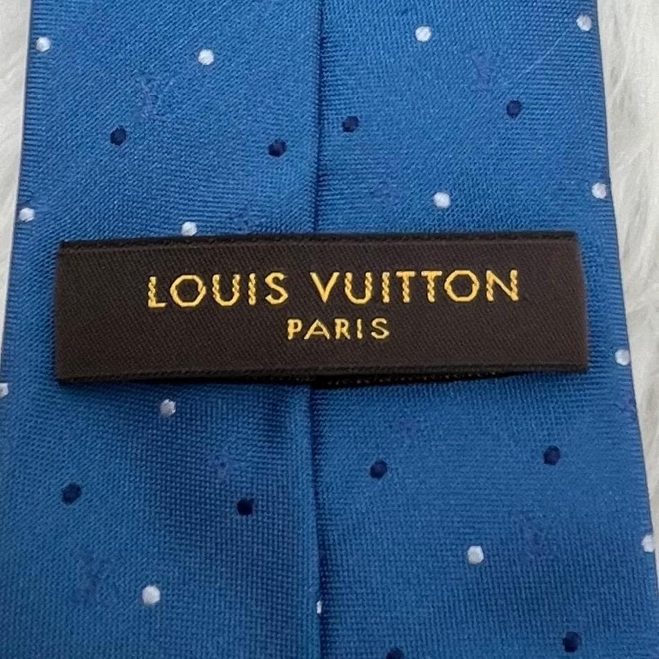 エルメス　ルイヴィトン　ネクタイ シルク100％　ブルー系　2本セット