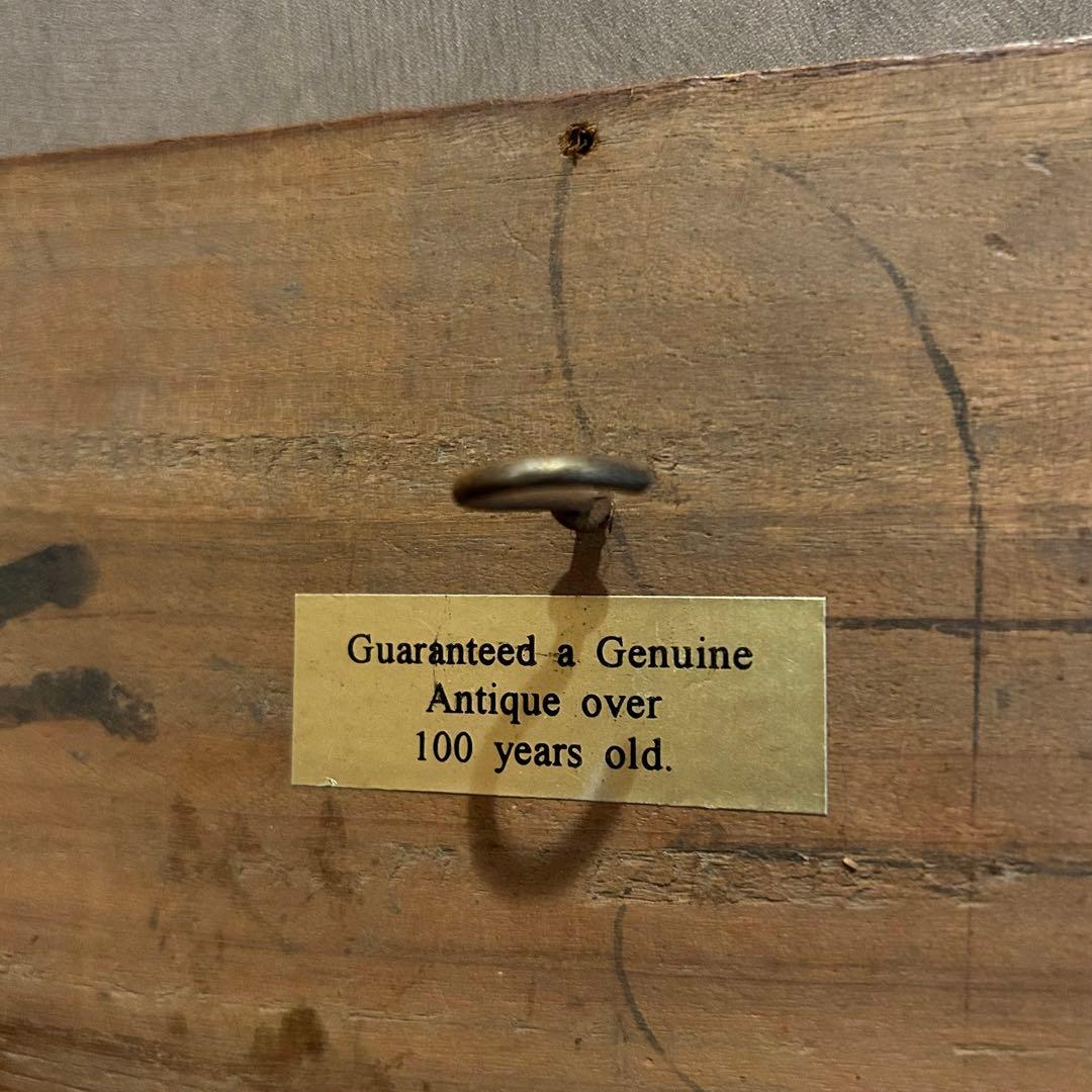 古い　中国　木彫り　蓮　壁掛け　骨董　アンティーク